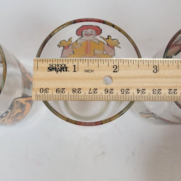 VTG Ronald McDonald Hamburglar & Captain Crook Collector Series Glasses Set Of 3 - Picture 5 of 6